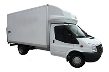 Car Hire Merthyr Tydfil - White Ford Luton Box with Tail Lift - Van hire Merthyr tydfil