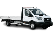 Car Hire Merthyr Tydfil - White Ford Transit Dropside Van - Van hire Merthyr tydfil